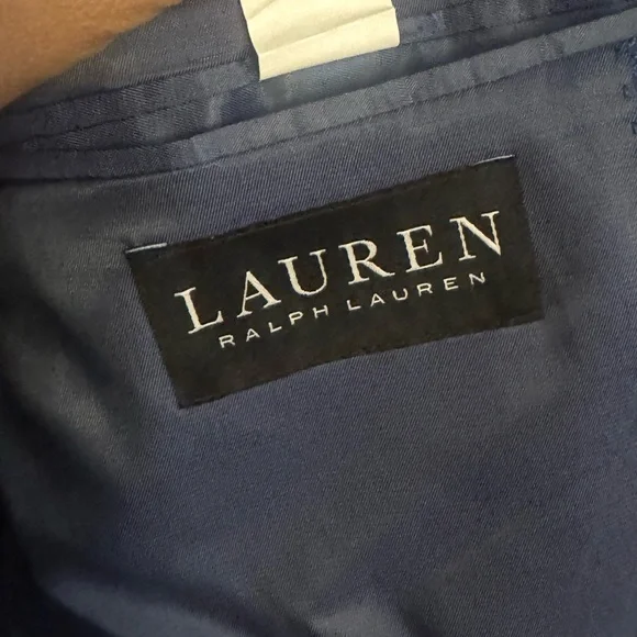 Lauren Ralph Lauren Blue Checkered Suit Jacket - Picture 9 of 9